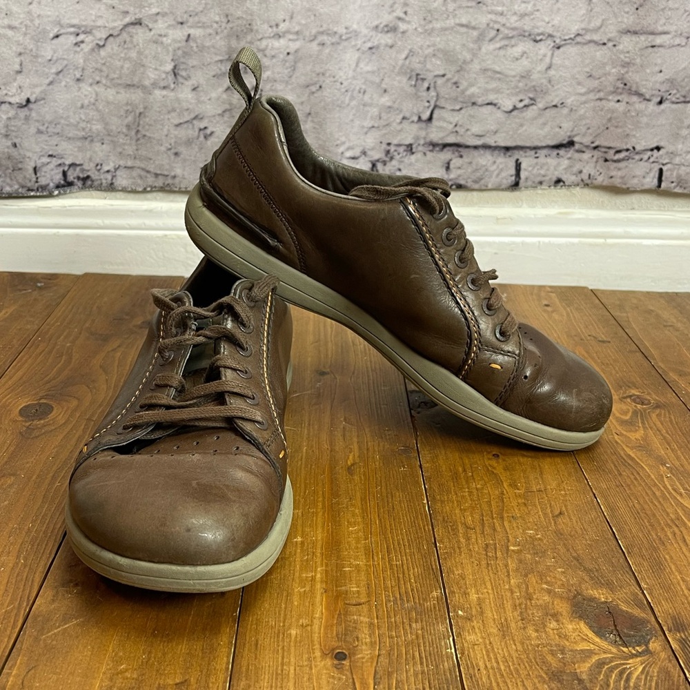 Merrell Ebro Lace dark earth leather shoes men’s size 8